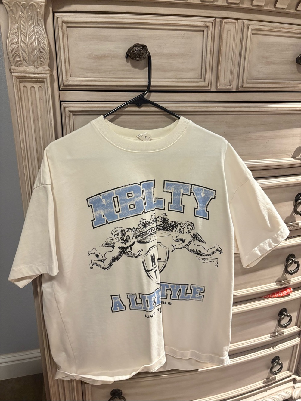 NBLTY Graphic Short-Sleeve T-Shirt in Cream